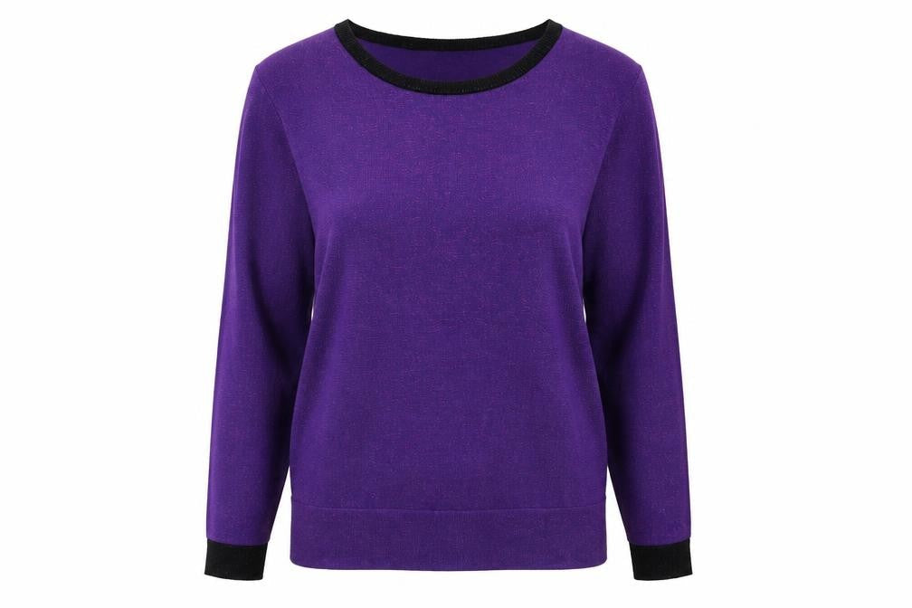 Womens UK Size S Fransa Purple Pullover Jumper