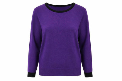 Womens UK Size S Fransa Purple Pullover Jumper