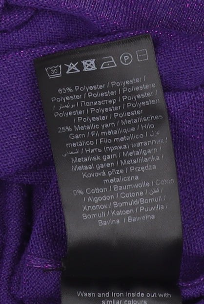 Womens UK Size S Fransa Purple Pullover Jumper