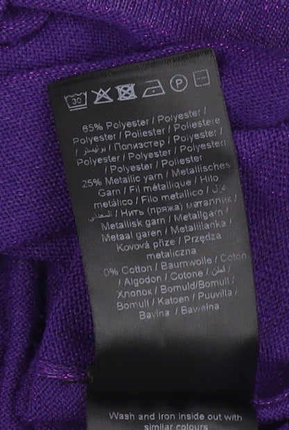 Womens UK Size S Fransa Purple Pullover Jumper