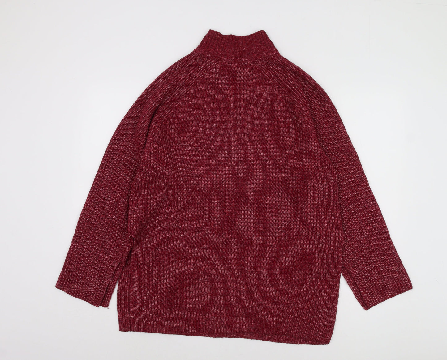 ANYDAY Women's Red High Neck Pullover Jumper Size S