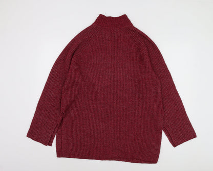ANYDAY Women's Red High Neck Pullover Jumper Size S