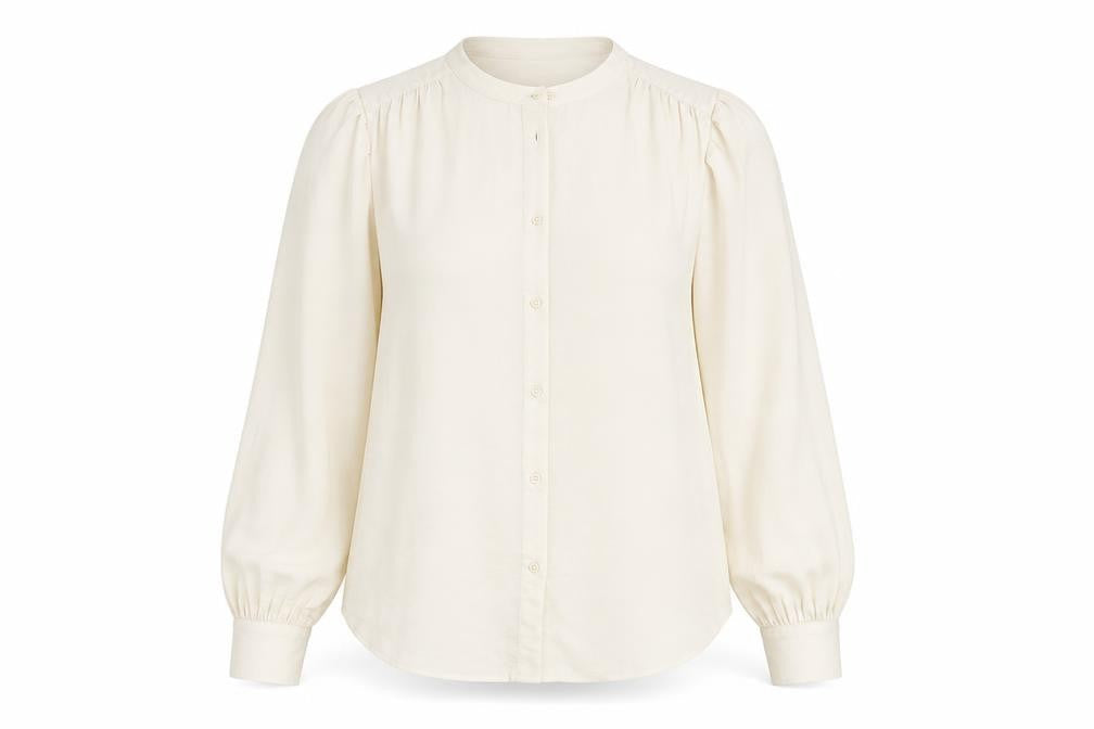 Marks and Spencer Beige Women's Blouse, Size 8, Long Sleeve