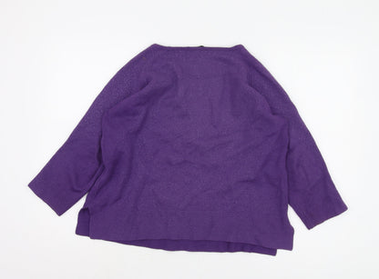 Womens UK Size 14 Marks and Spencer Purple Pullover Jumper