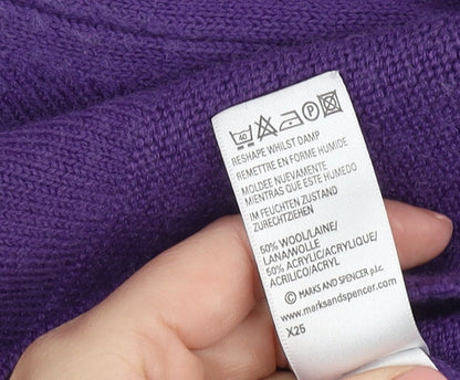 Womens UK Size 14 Marks and Spencer Purple Pullover Jumper