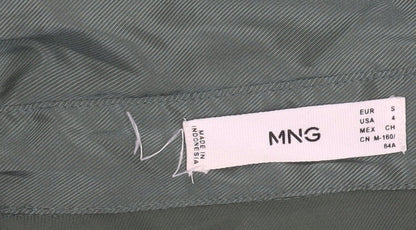 Womens UK Size 6 MNG Green Basic Button-Up