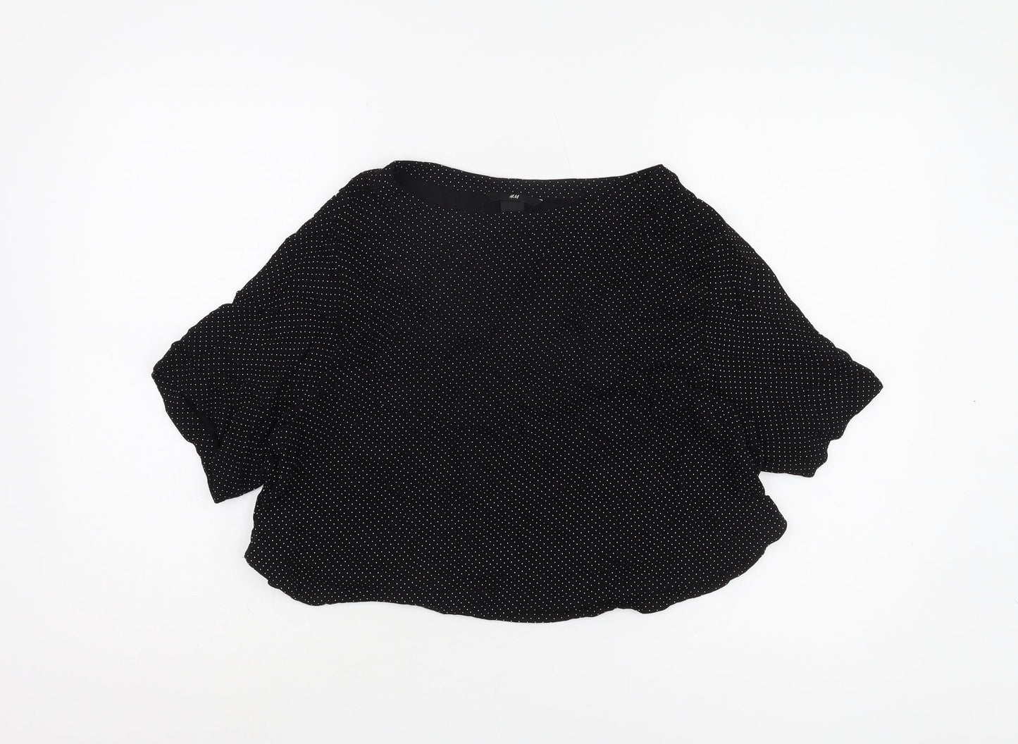 Womens UK Size 10 H&M Black Basic Blouse