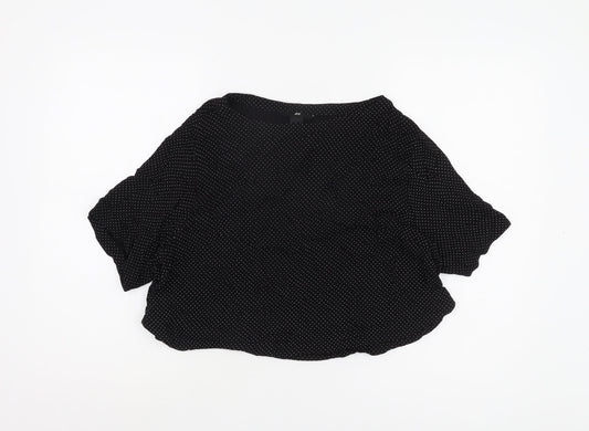 Womens UK Size 10 H&M Black Basic Blouse