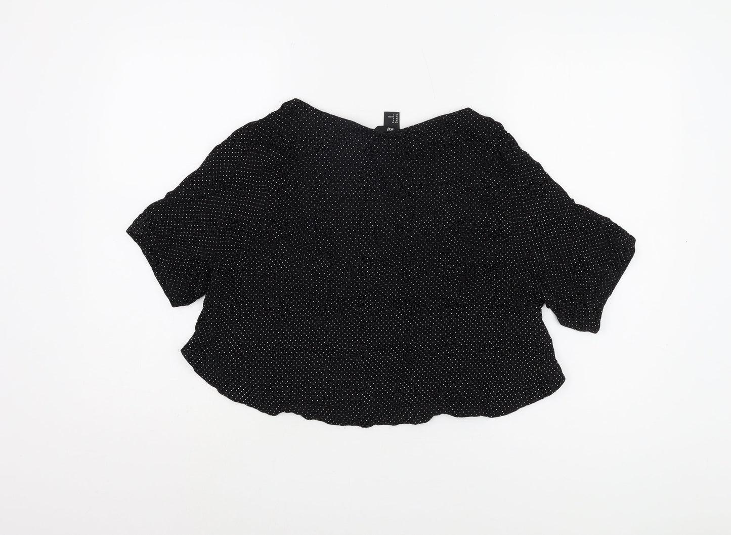 Womens UK Size 10 H&M Black Basic Blouse