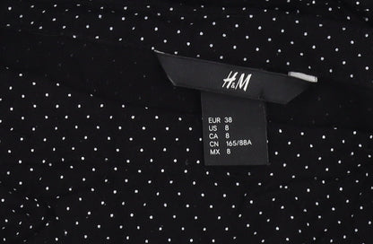 Womens UK Size 10 H&M Black Basic Blouse