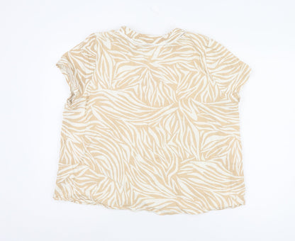 Womens UK Size 18 Spirit Beige Basic T-Shirt