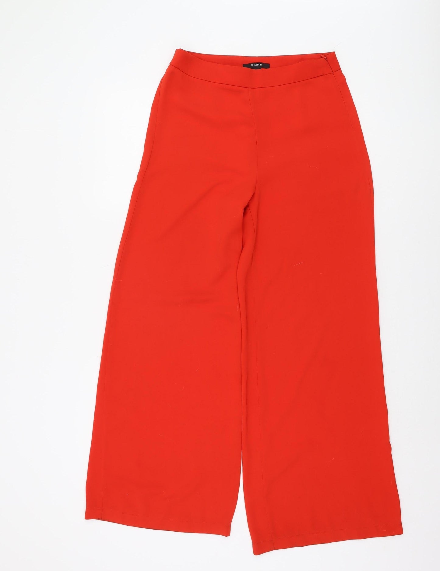 Forever 21 Women's Red Wide-Leg Trousers XS
