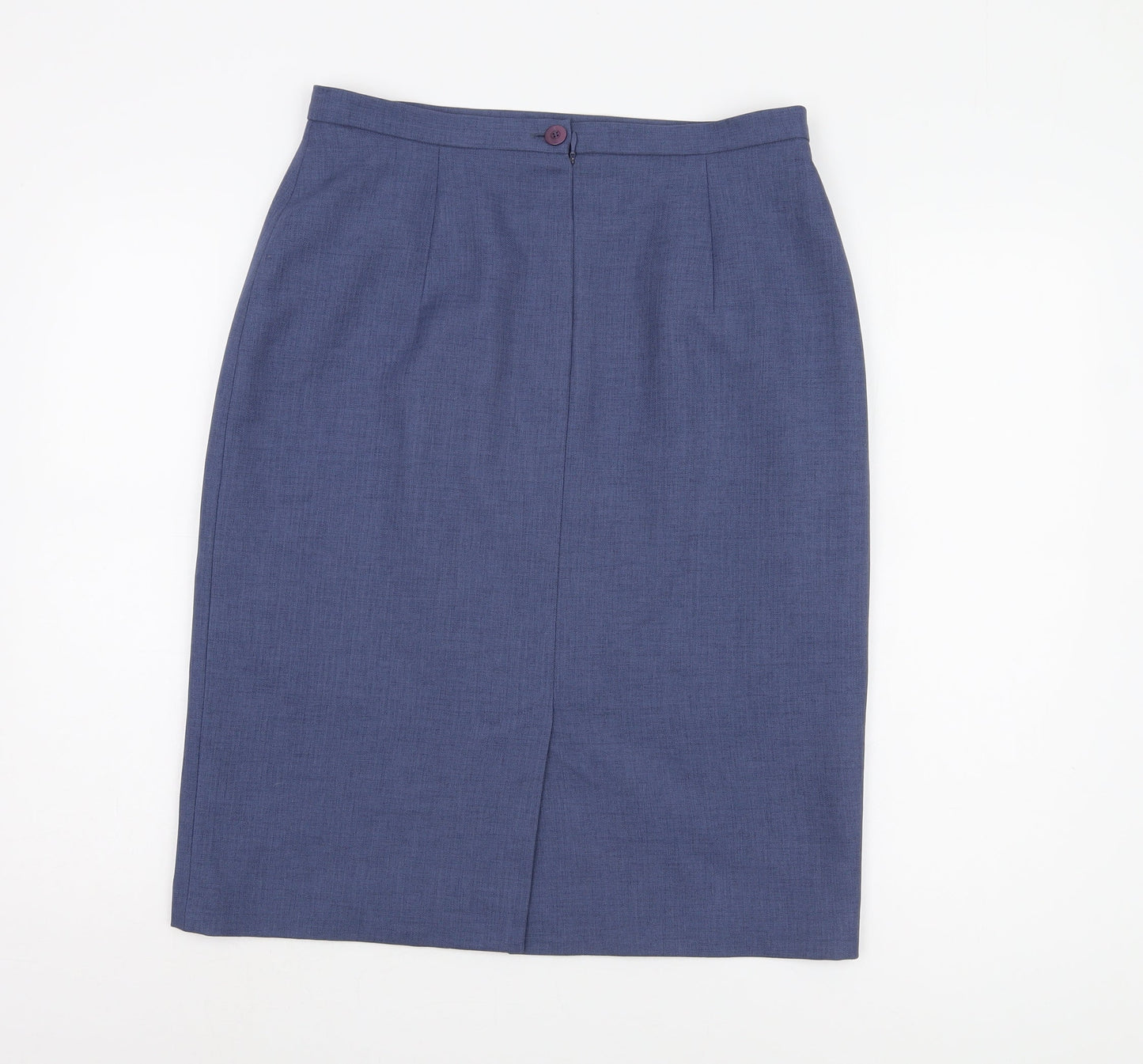 BHS Women's Blue Knee Length Pencil Skirt Size 14