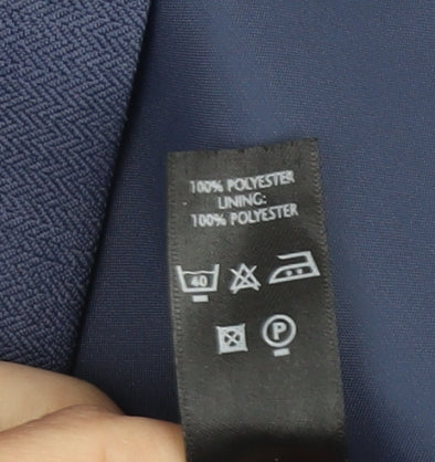 BHS Women's Blue Knee Length Pencil Skirt Size 14