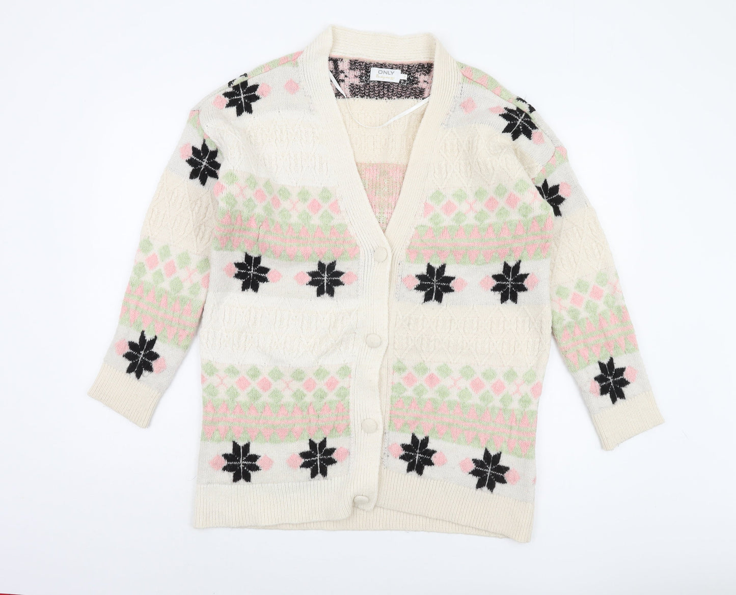 Womens UK Size XS Only Multicoloured Cardigan Jumper