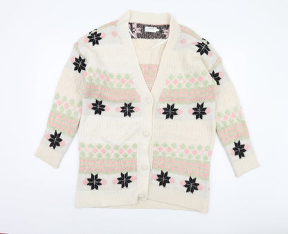 Womens UK Size XS Only Multicoloured Cardigan Jumper
