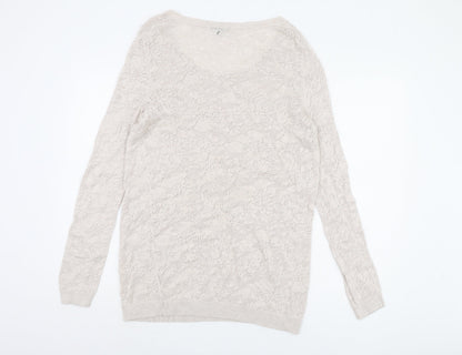 Womens UK Size 16 Warehouse Beige Pullover Jumper