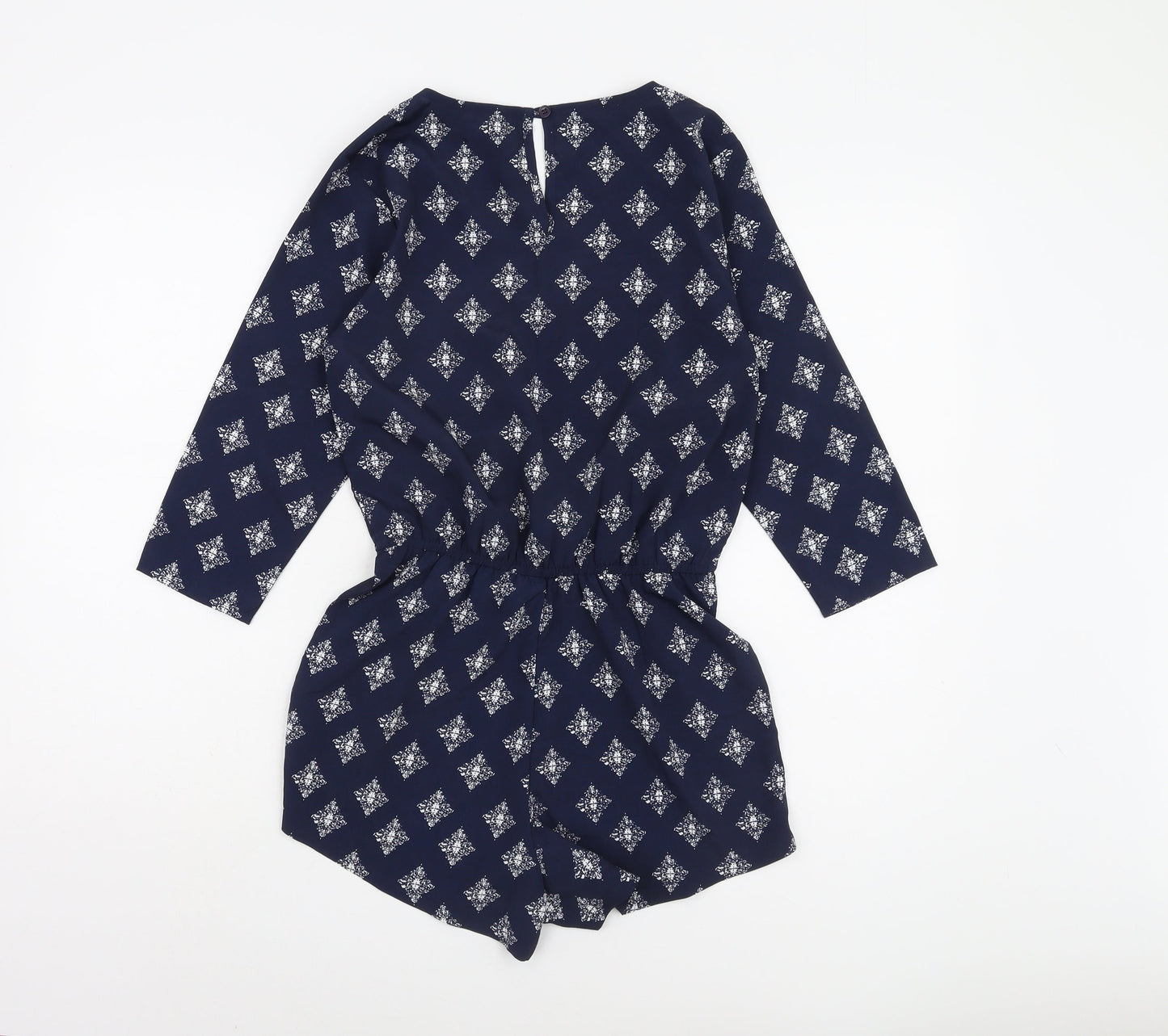 Dancing Leopard Blue Geometric Playsuit, Women's Size 6