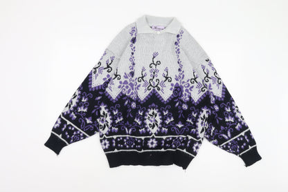 Honey Women's Multicoloured Collared Pullover Jumper