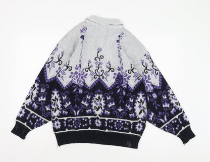 Honey Women's Multicoloured Collared Pullover Jumper