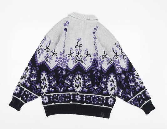 Honey Women's Multicoloured Collared Pullover Jumper