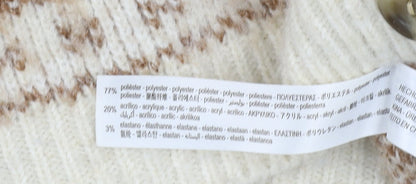 Womens UK Size M Bershka Brown Cardigan Jumper