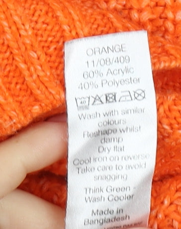 Womens UK Size 18 M&Co Orange Pullover Jumper