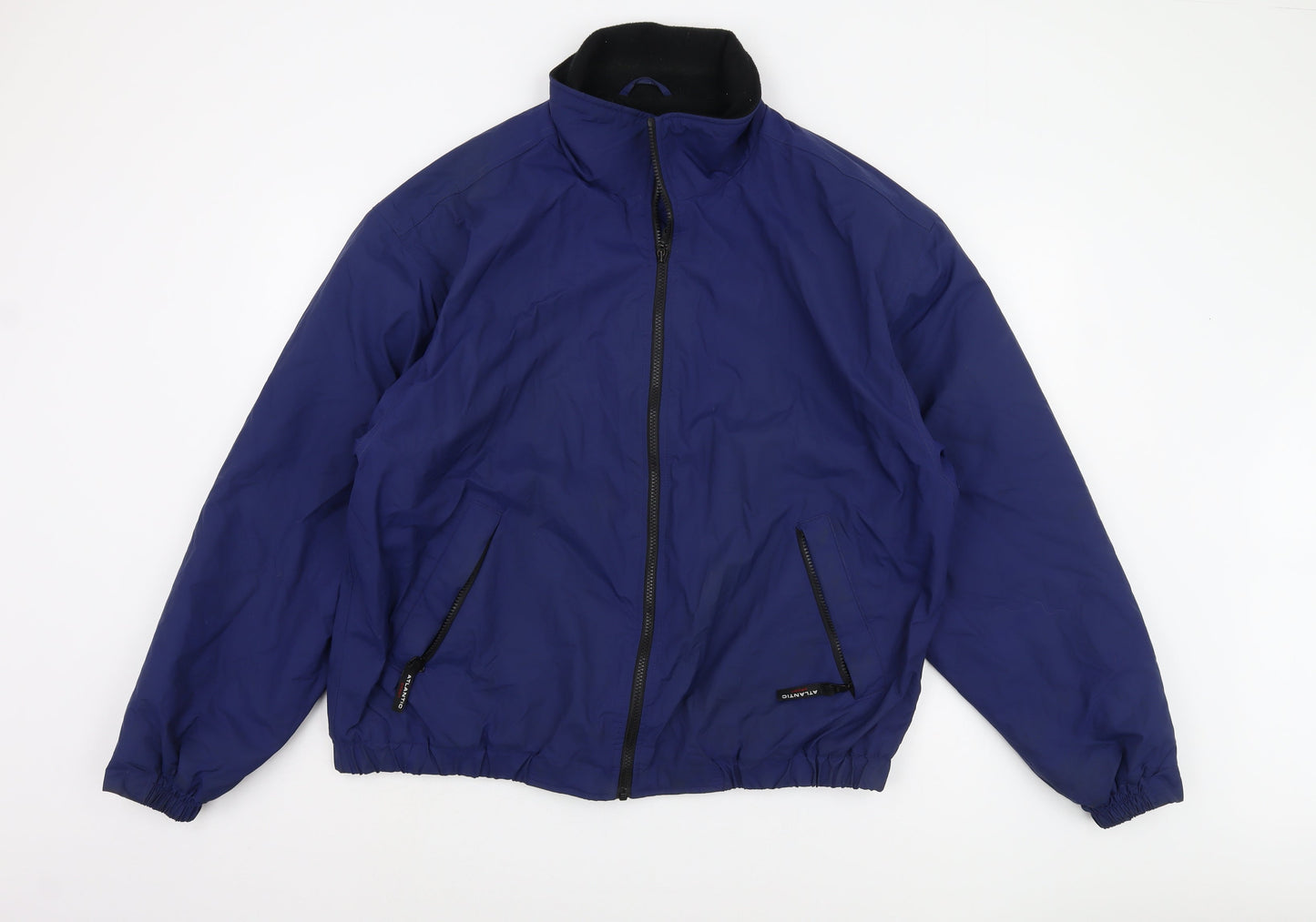 Atlantic Men's Blue Zip-Up Sports Jacket, Size L