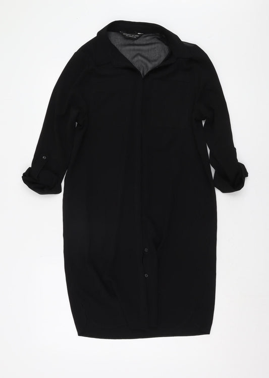 Dorothy Perkins Women's Black Shirt Dress Size 10
