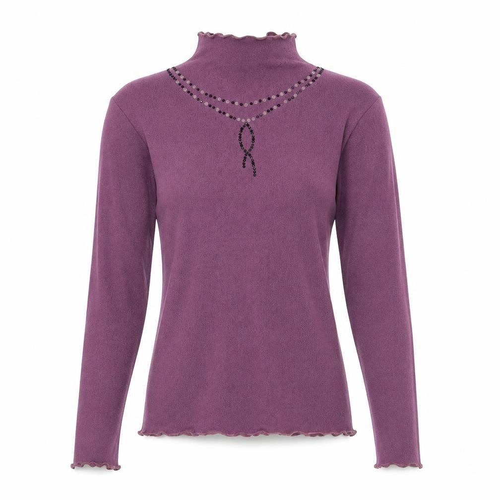 Womens UK Size 10 MNG Purple Basic Blouse
