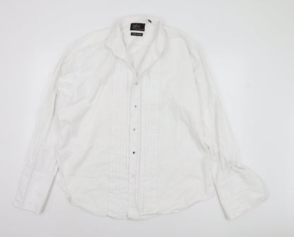 1860 Men's White Long Sleeve Button-Up Shirt