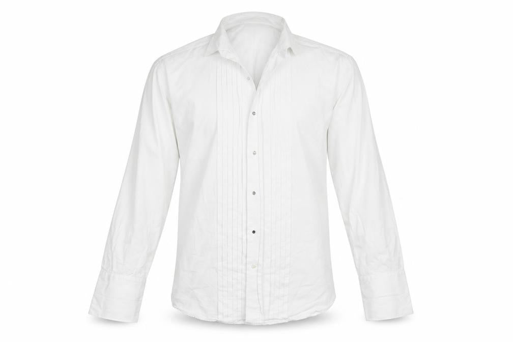1860 Men's White Long Sleeve Button-Up Shirt