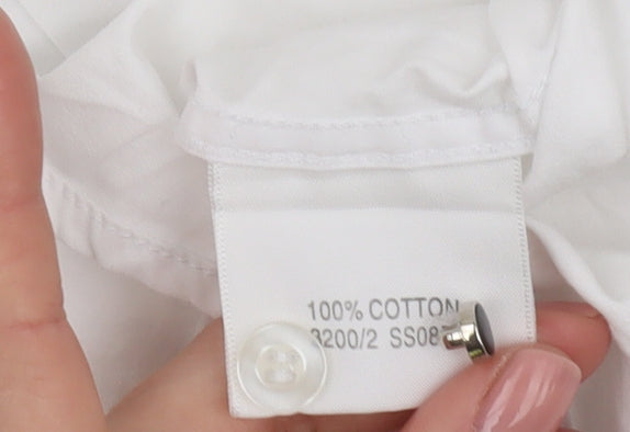 1860 Men's White Long Sleeve Button-Up Shirt