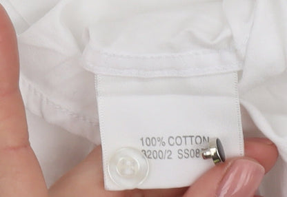 1860 Men's White Long Sleeve Button-Up Shirt