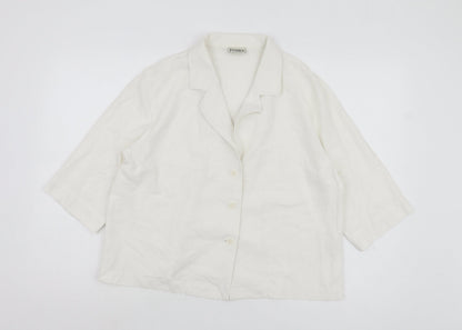 Fosby Design Women's Ivory Linen Blazer Size 16