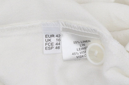 Fosby Design Women's Ivory Linen Blazer Size 16