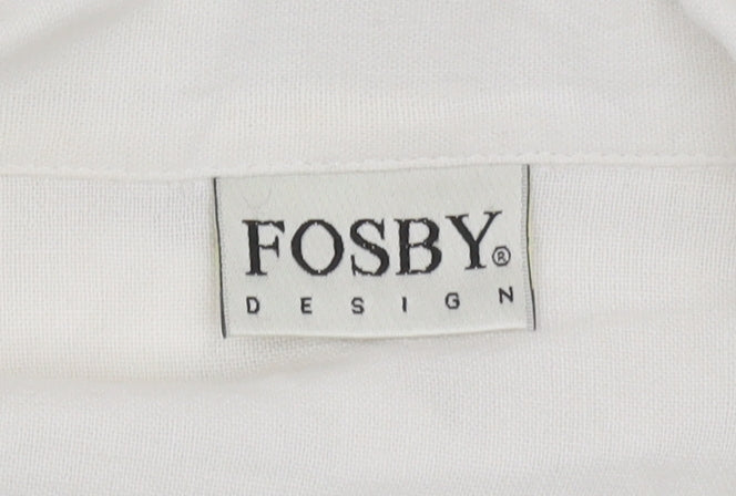 Fosby Design Women's Ivory Linen Blazer Size 16