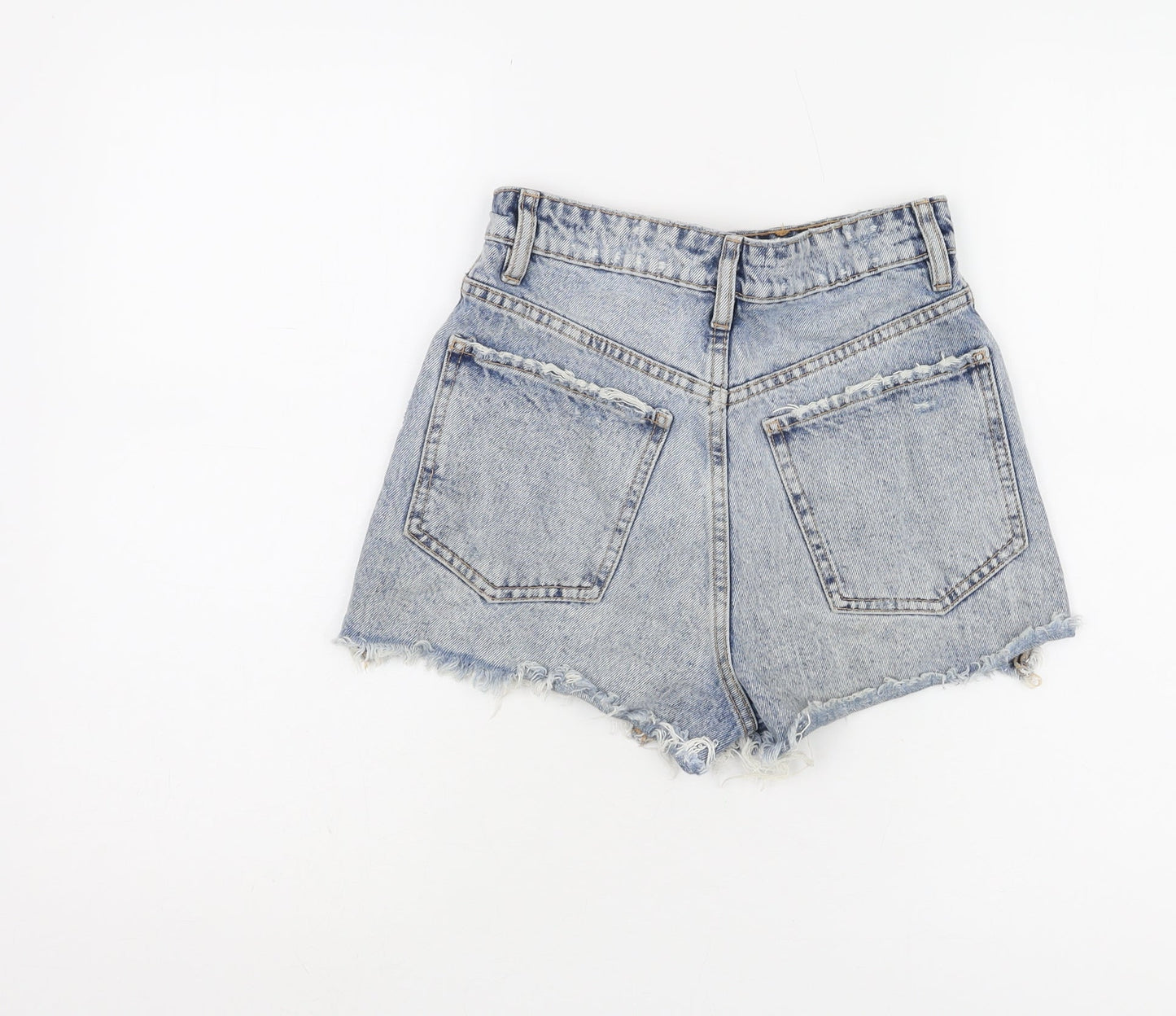 Womens UK Size 4 Zara Regular Fit Cut-Off Shorts