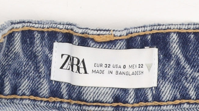 Womens UK Size 4 Zara Regular Fit Cut-Off Shorts