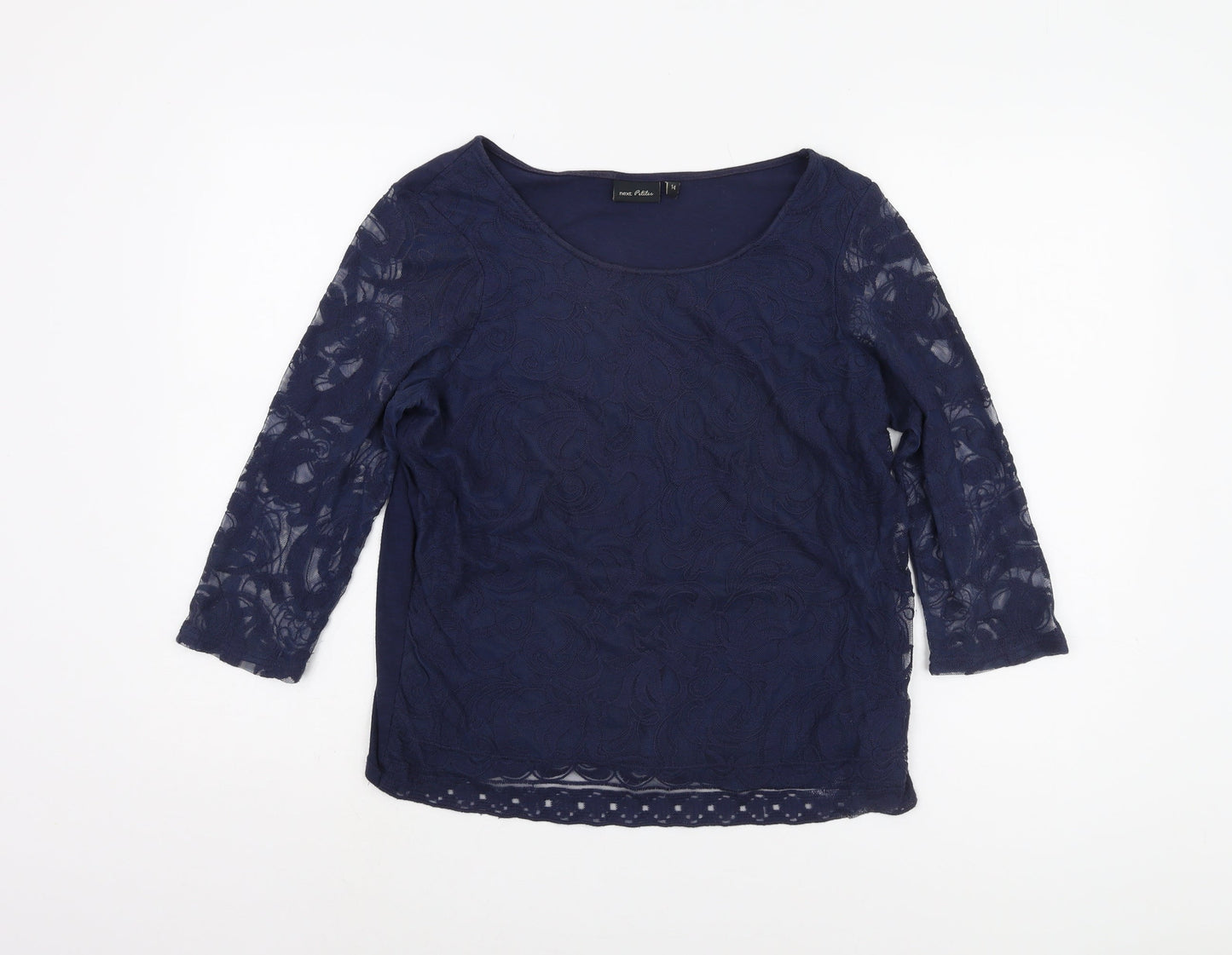 Womens UK Size 14 NEXT Blue Basic Blouse
