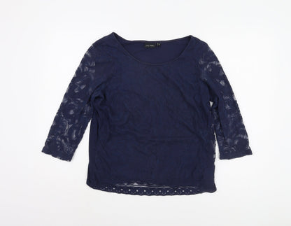 Womens UK Size 14 NEXT Blue Basic Blouse