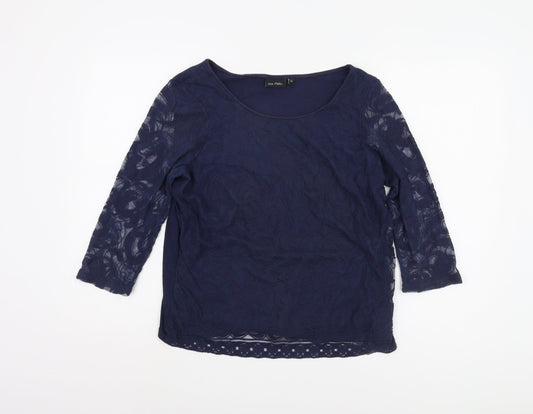Womens UK Size 14 NEXT Blue Basic Blouse