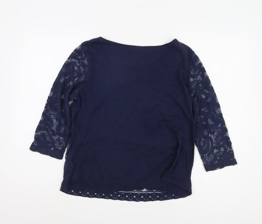 Womens UK Size 14 NEXT Blue Basic Blouse