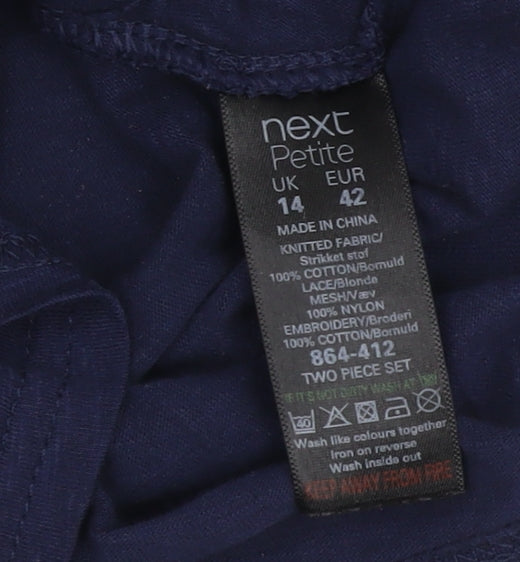 Womens UK Size 14 NEXT Blue Basic Blouse