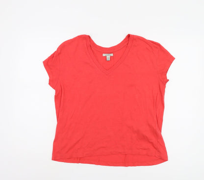 Womens UK Size 12 Zara Red Basic T-Shirt