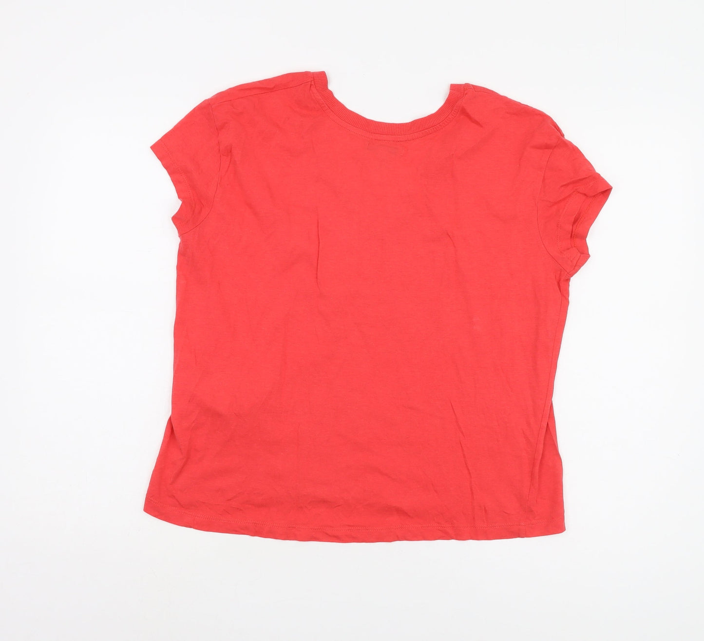 Womens UK Size 12 Zara Red Basic T-Shirt