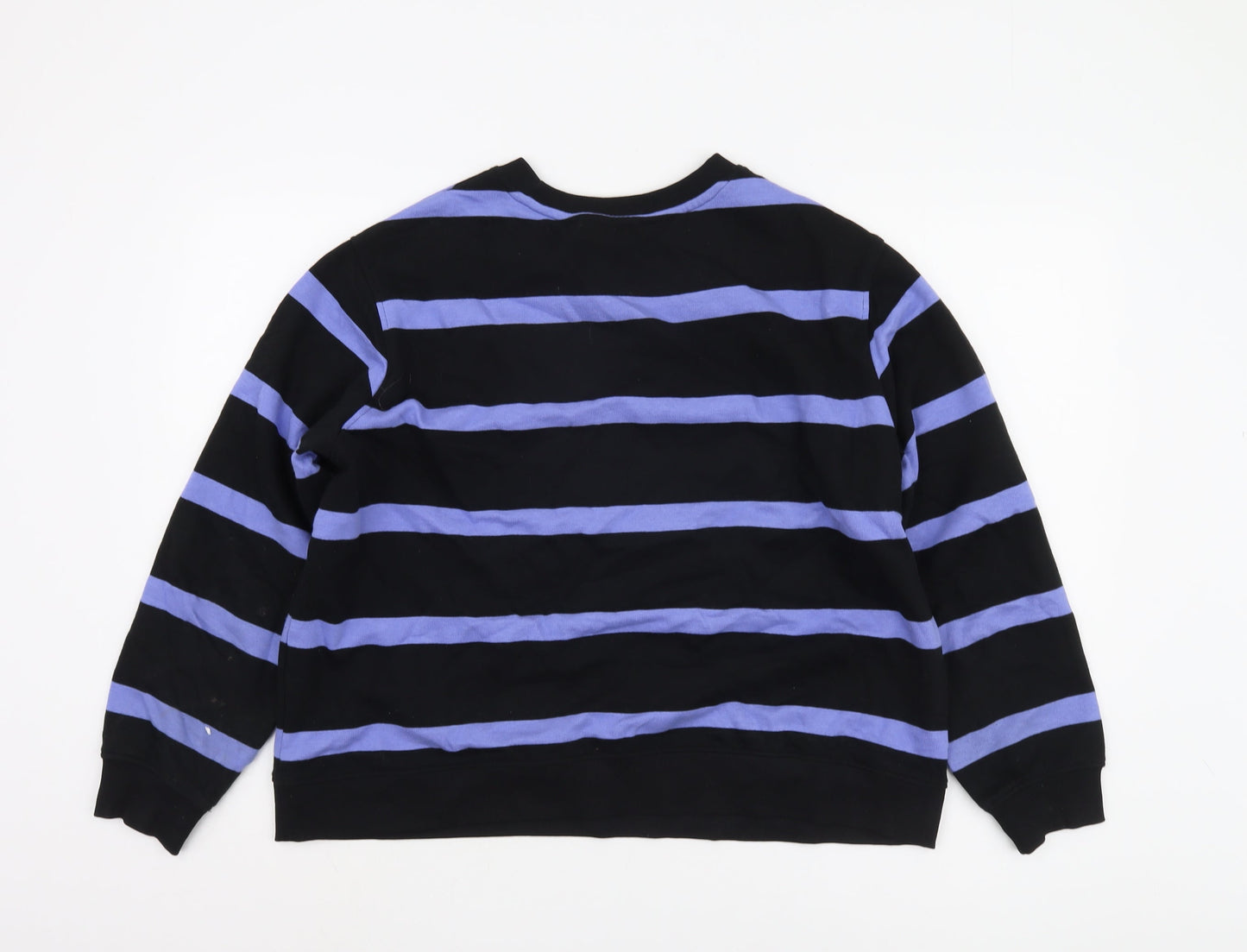 Marks and Spencer Women’s Black Striped Pullover - L