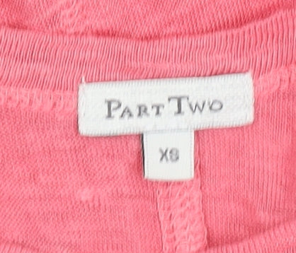 Womens UK Size XS Part Two Pink Basic T-Shirt