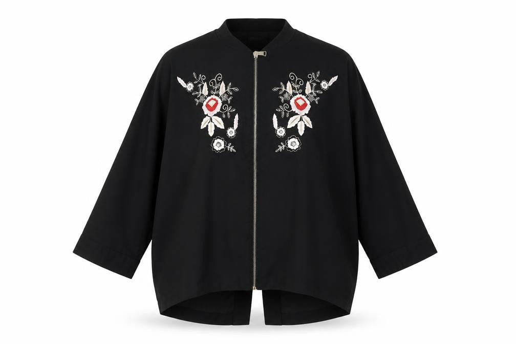 Womens UK Size 10 River Island Black Bomber Jacket
