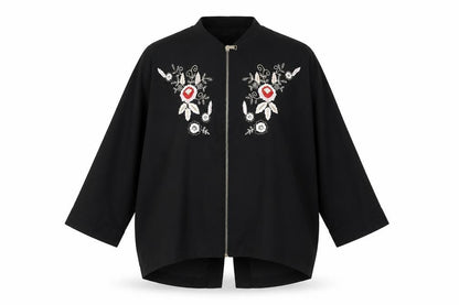 Womens UK Size 10 River Island Black Bomber Jacket